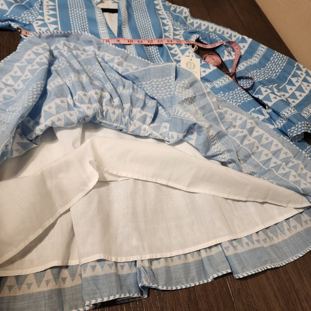 Blue Patterned Mini Dress - Picture 10 of 13